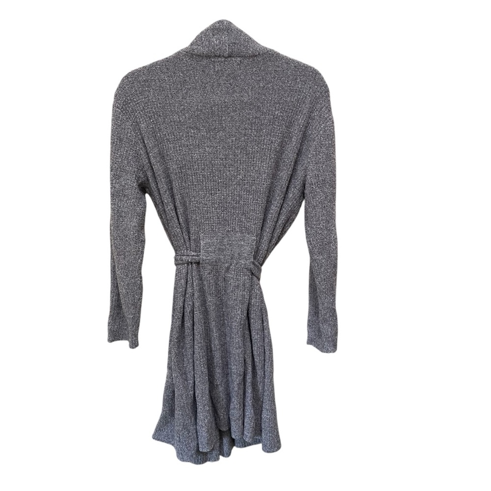 Barefoot Dreams CozyChic Lite Ribbed Robe S / M in Pacific Blue Pearl (Gray) - Picture 6 of 11